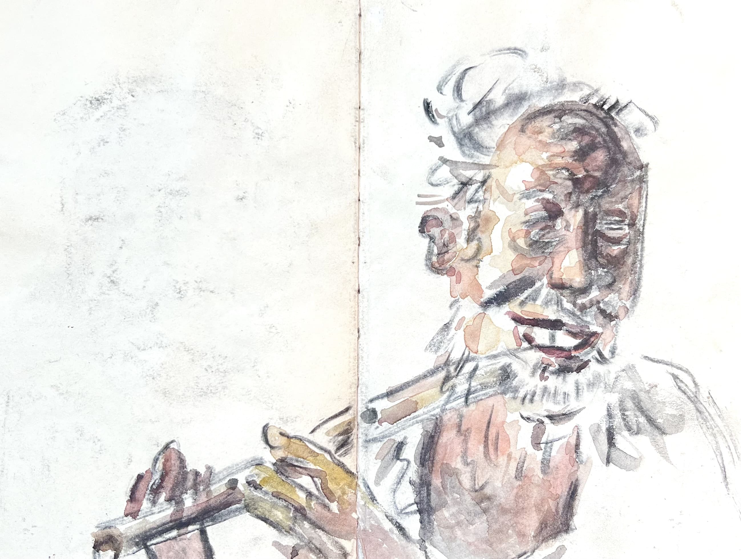 Old Man Buying a Flute